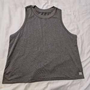 Vuori Energy Performance Cropped Tank Top Heather Gray M